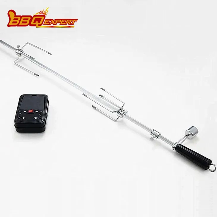 Kampeerbarbecue rotisserie-set