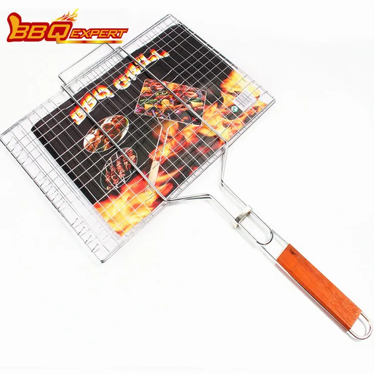 Grote dubbellaagse buitenbarbecue voor hamburgers